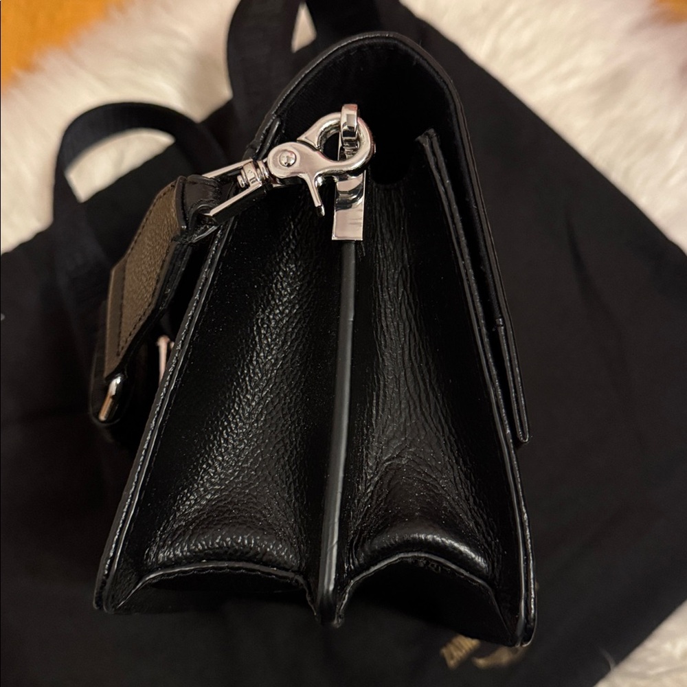 Zadig & Voltaire Lolita Wings Black Leather Shoulder Crossbody Bag - Picture 7 of 10
